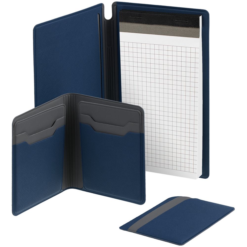 Картхолдер с отделением для купюр Dual, синий — изображение 7