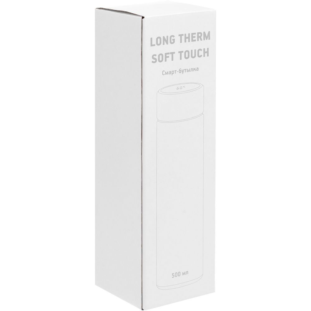 Смарт-бутылка с заменяемой батарейкой Long Therm Soft Touch, синяя — изображение 11