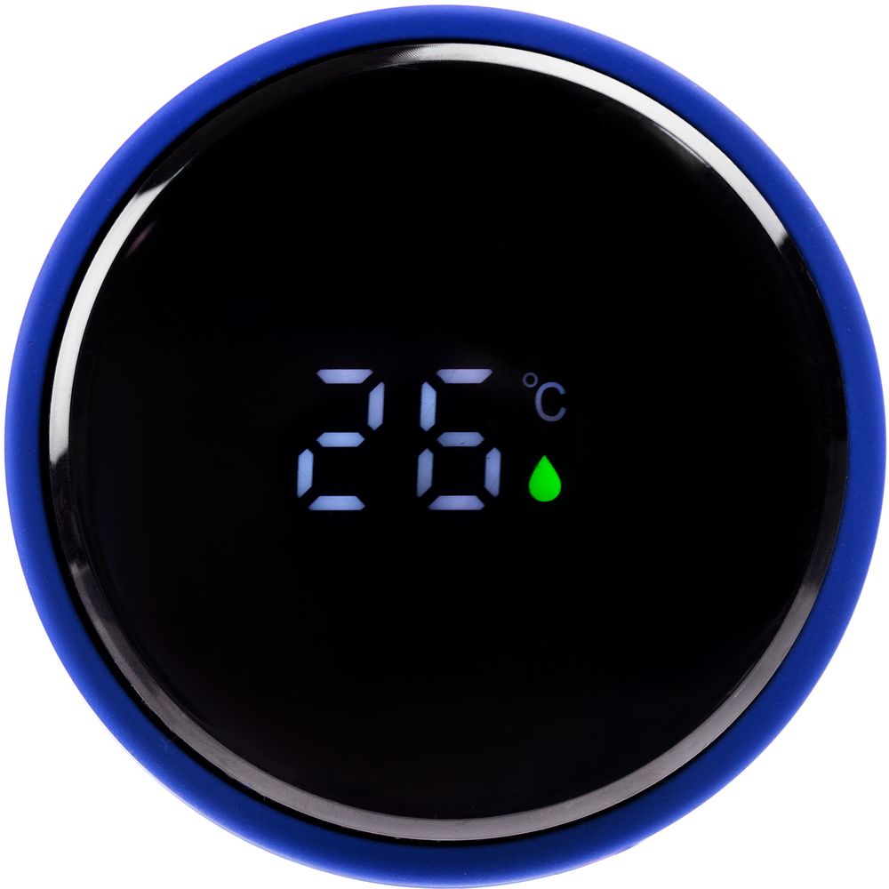 Смарт-бутылка с заменяемой батарейкой Long Therm Soft Touch, синяя — изображение 7