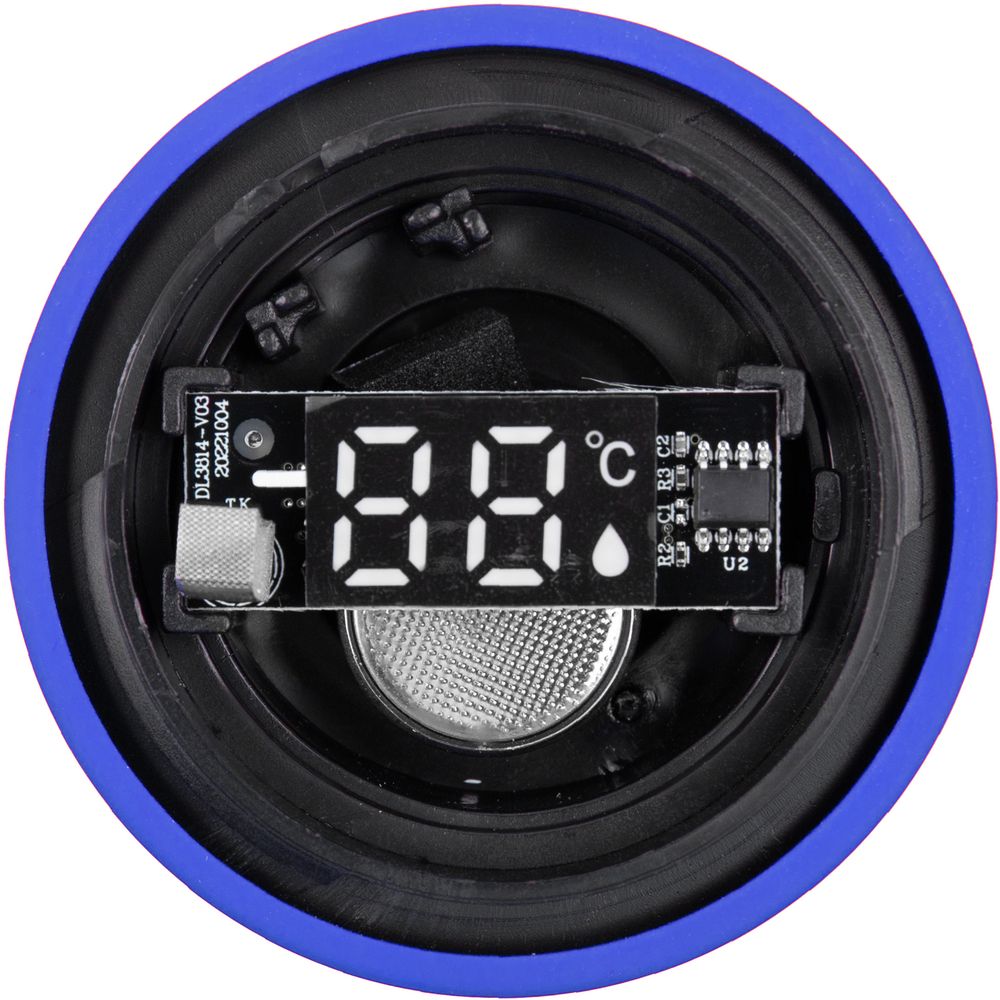 Смарт-бутылка с заменяемой батарейкой Long Therm Soft Touch, синяя — изображение 12