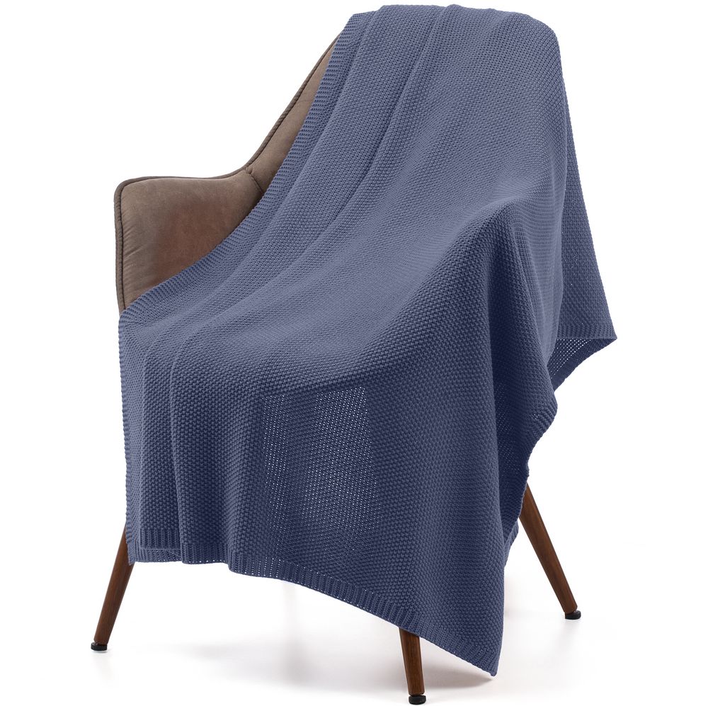 Плед Longview, серо-синий (сланец)