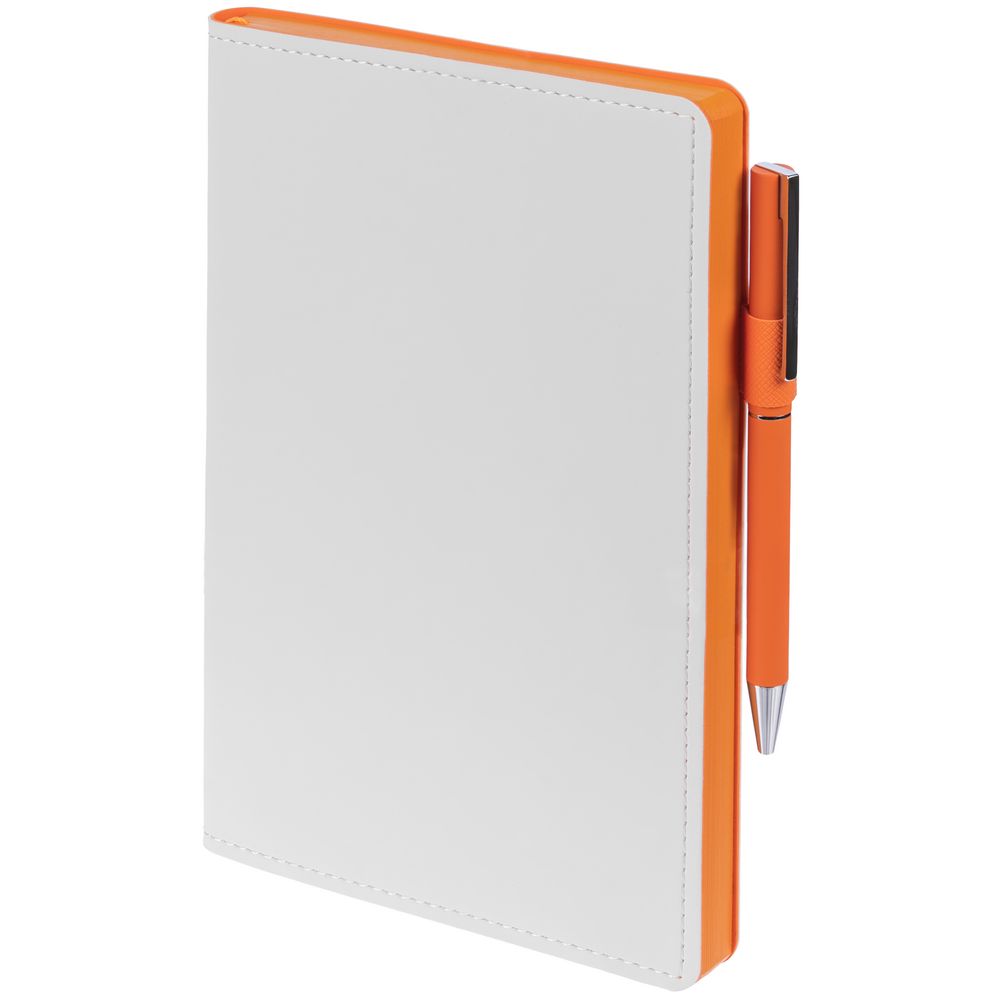 Ежедневник White Shall, недатированный, белый с оранжевым — изображение 5