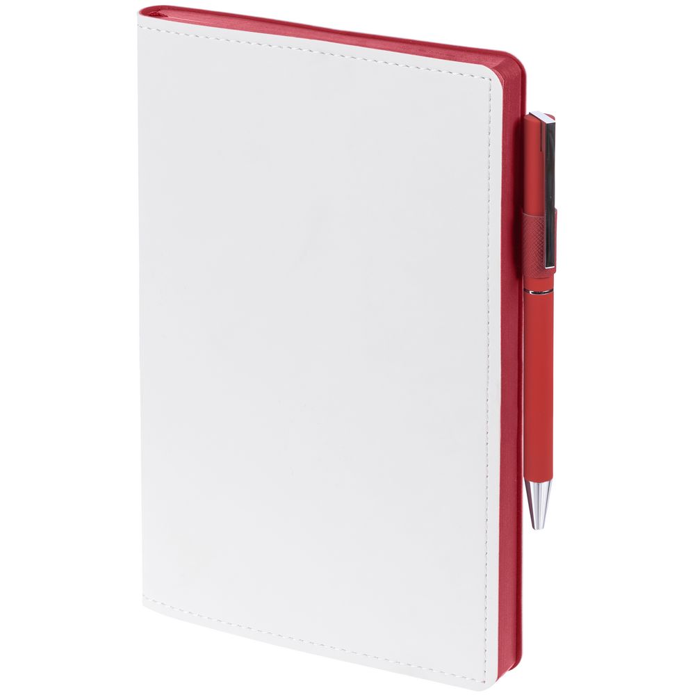 Ежедневник White Shall, недатированный, белый с красным — изображение 5