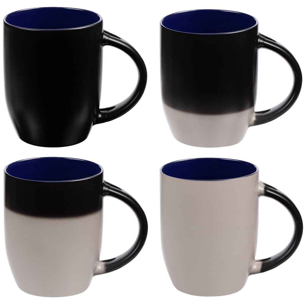 Кружка-хамелеон Melty с ложкой, черная с синим — изображение 6