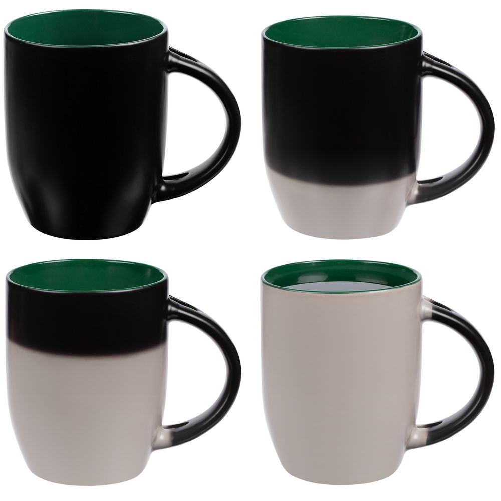 Кружка-хамелеон Melty с ложкой, черная с зеленым — изображение 6