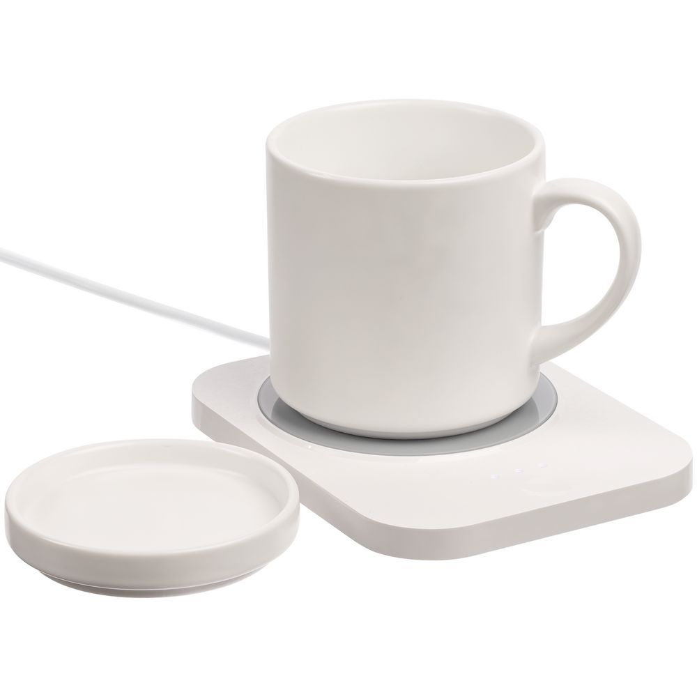 Кружка с подогревом и беспроводной зарядкой dualBase plus, белая — изображение 5