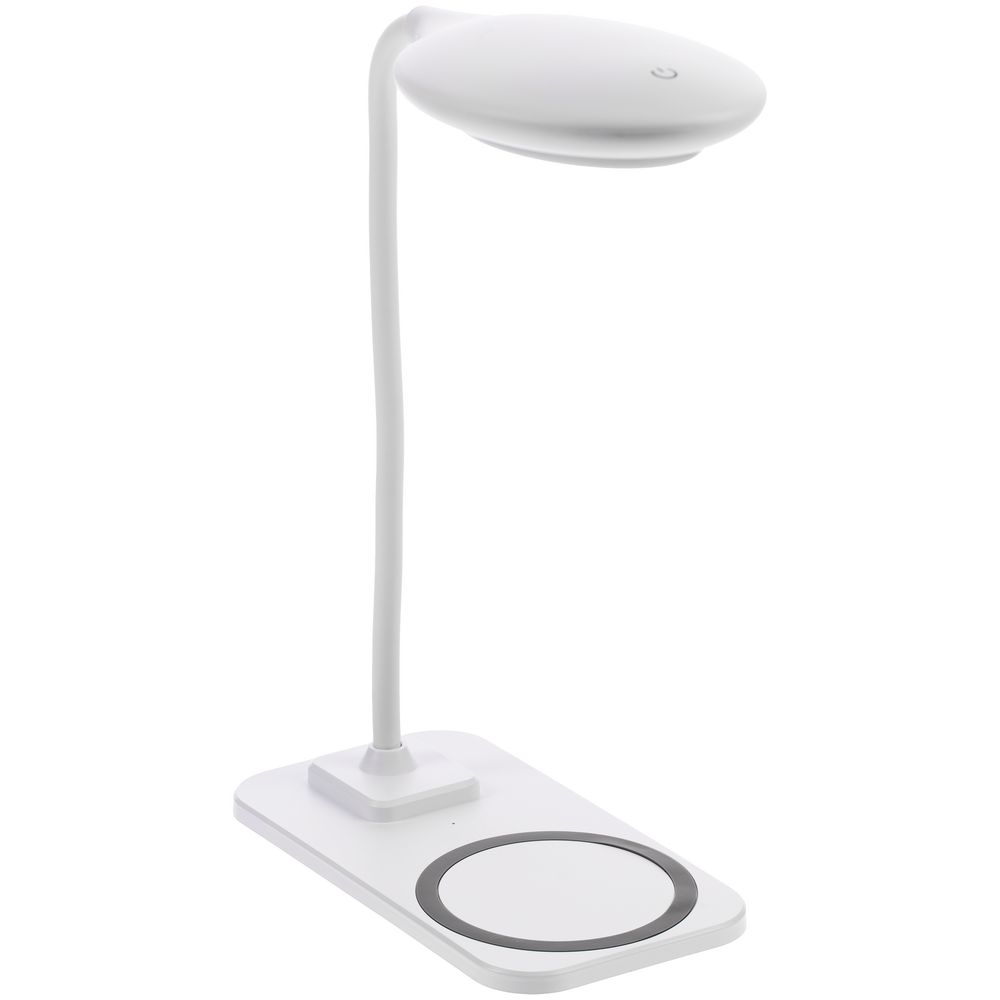 Настольная лампа с беспроводной зарядкой Modicum, белая — изображение 3