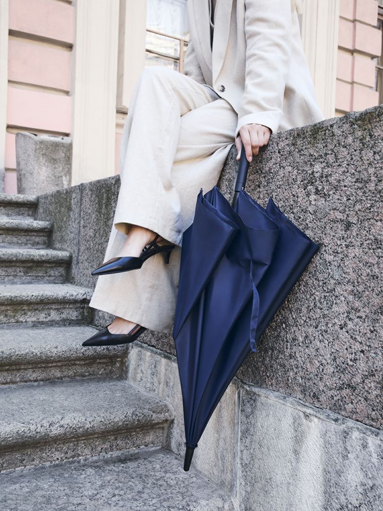 Зонт-трость Domelike, темно-синий — изображение 7