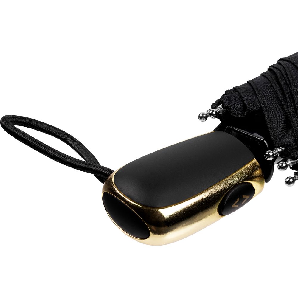 Зонт складной Nicety, черный — изображение 6