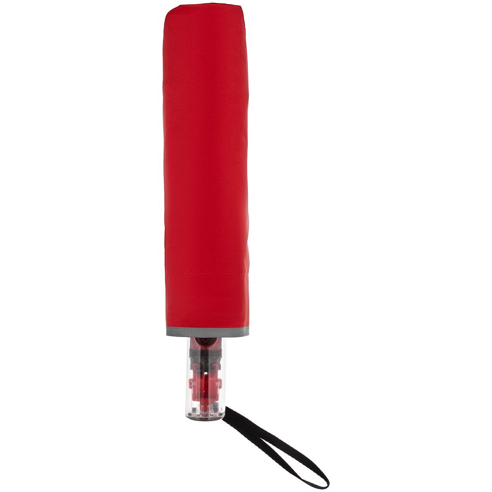 Зонт наоборот складной Futurum со светоотражающим кантом, красный — изображение 7