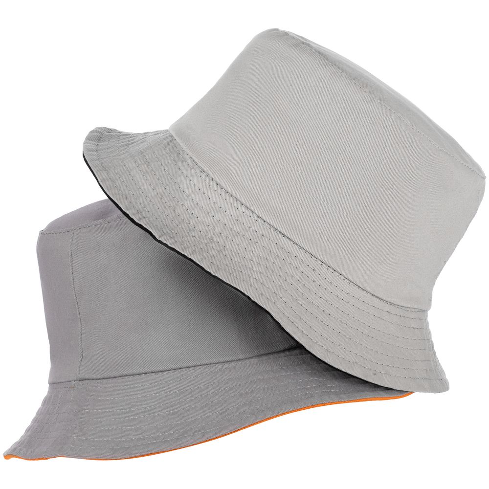 Панама Summer двусторонняя, синяя с серым — изображение 5