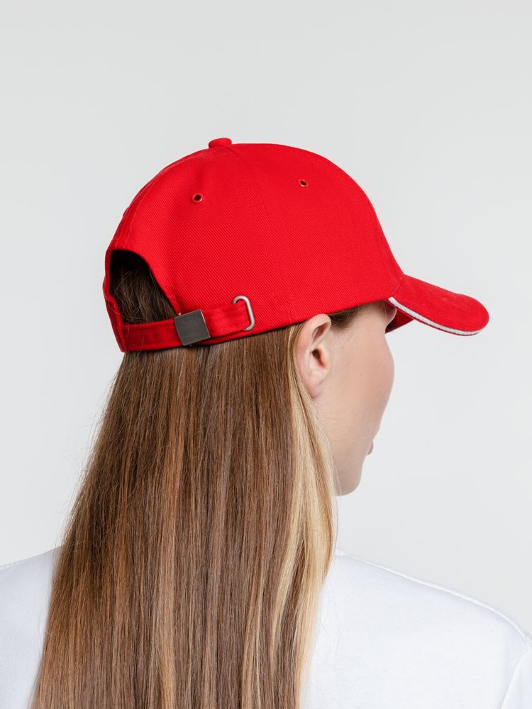 Бейсболка Generic, красная с белым кантом — изображение 13