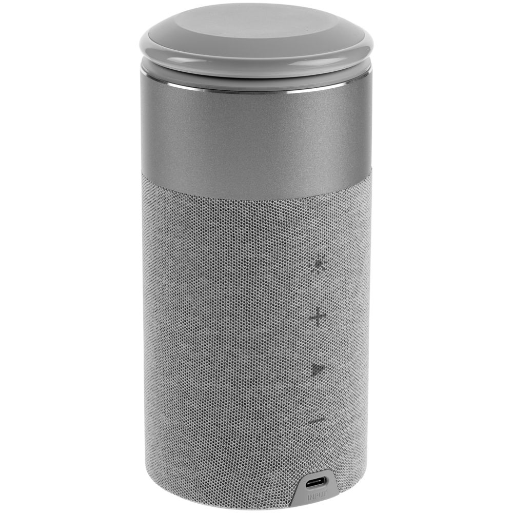 Колонка c беспроводной зарядкой и подсветкой Charge House, серая — изображение 5