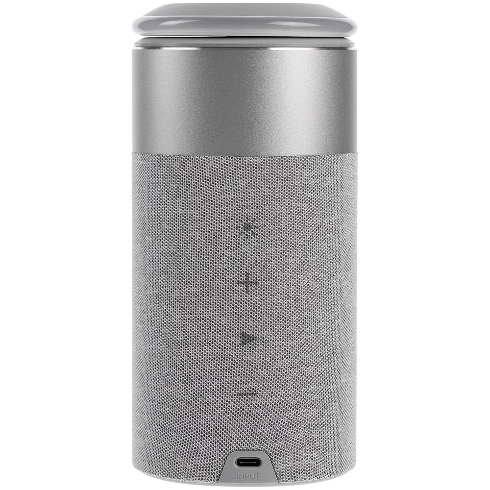 Колонка c беспроводной зарядкой и подсветкой Charge House, серая — изображение 6