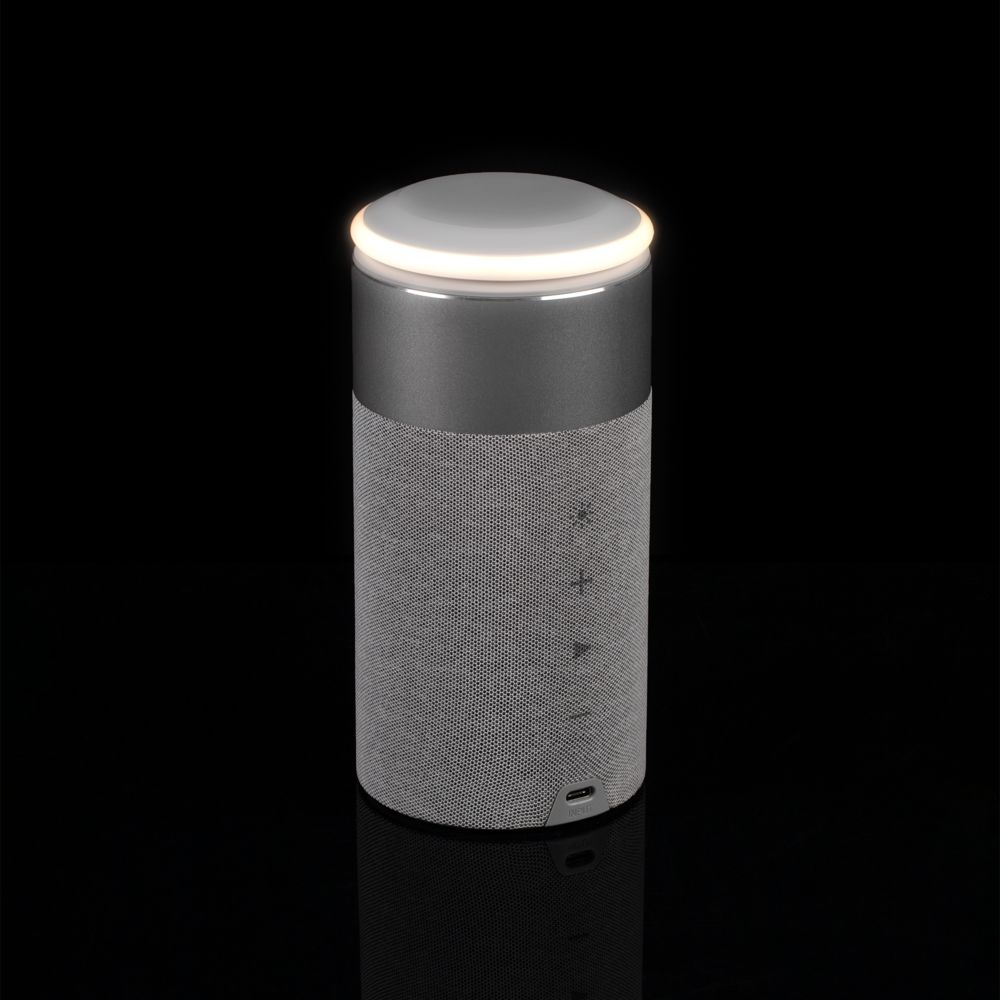 Колонка c беспроводной зарядкой и подсветкой Charge House, серая — изображение 16