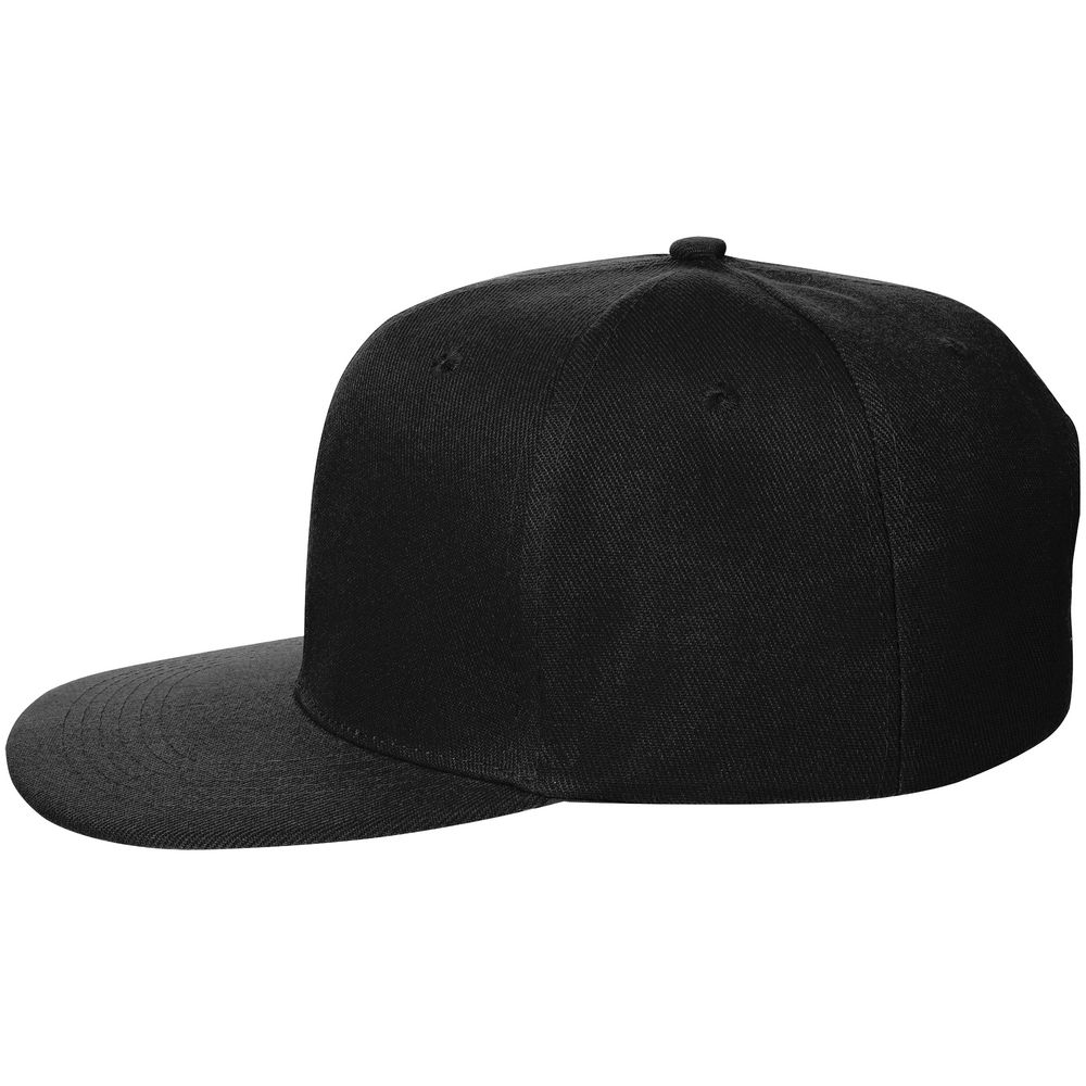 Бейсболка Snapback с прямым козырьком, черная — изображение 3