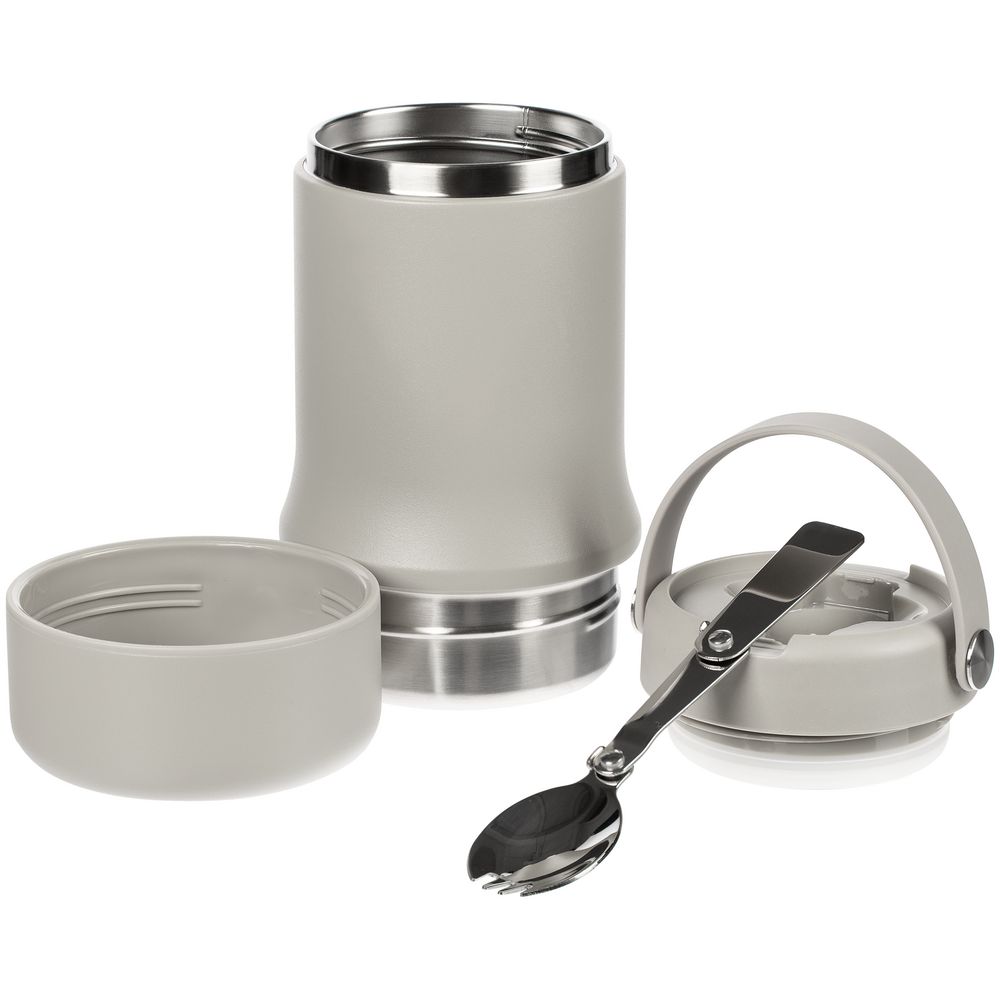 Термос для еды Tabenodo, серый — изображение 11