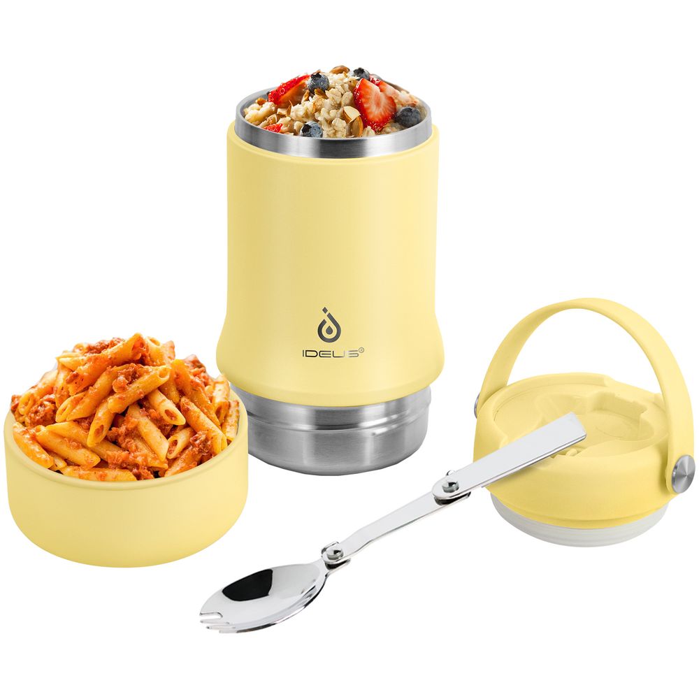 Термос для еды Tabenodo, желтый — изображение 14