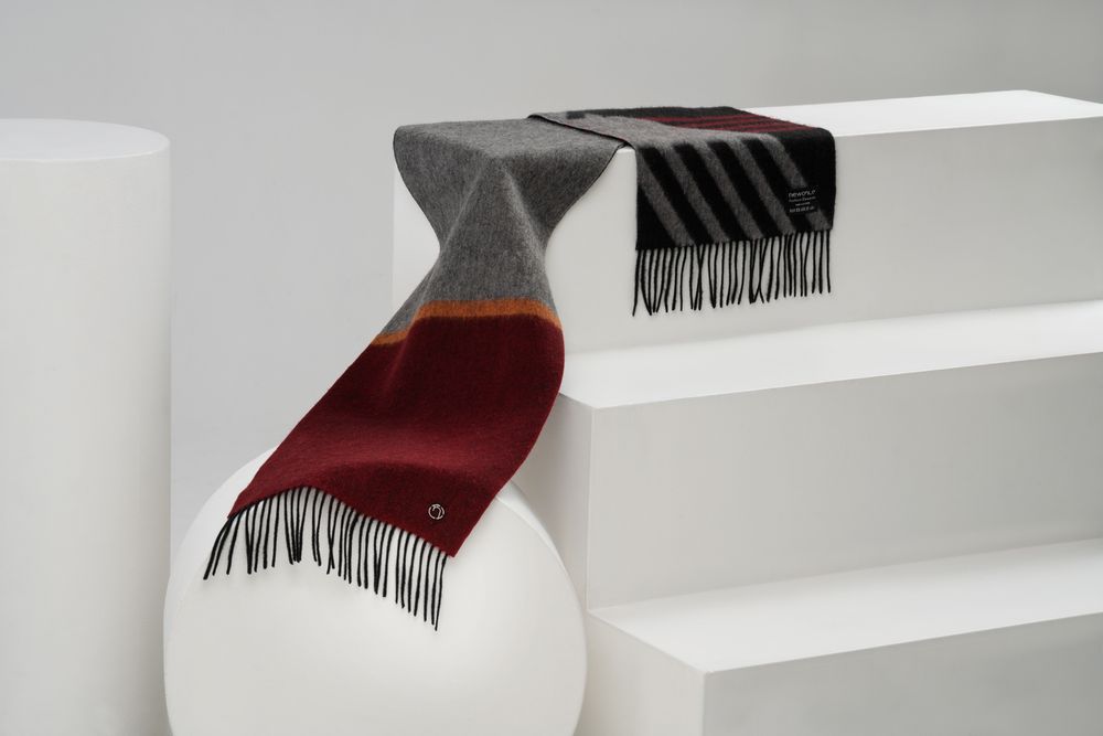 Шарф Charming, коричневый с оранжевым — изображение 16