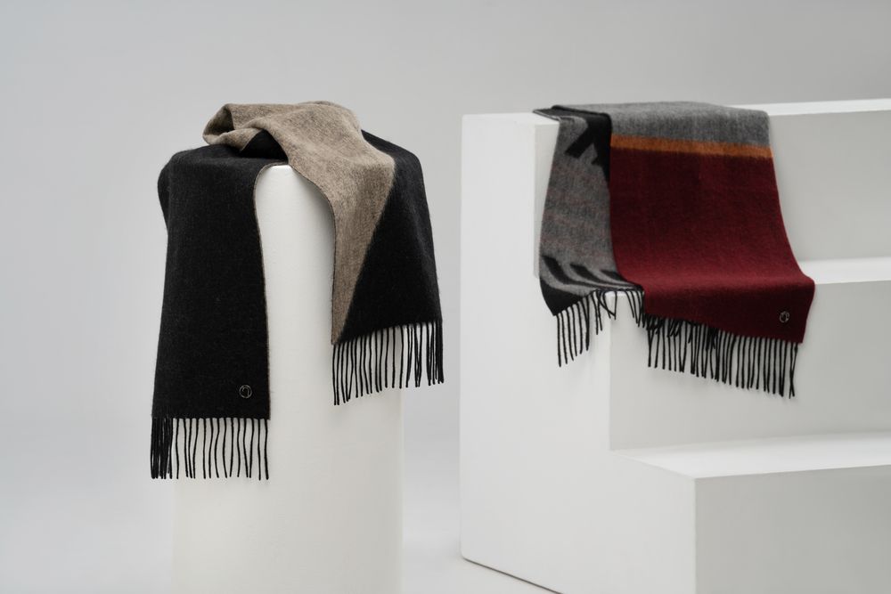 Шарф Charming, коричневый с оранжевым — изображение 17