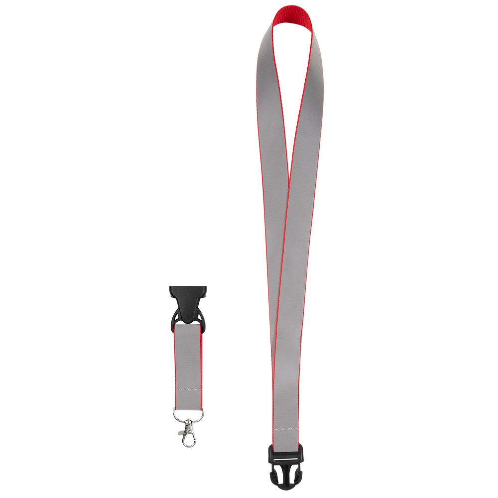 Лента светоотражающая Interlevel, красная с серым — изображение 4