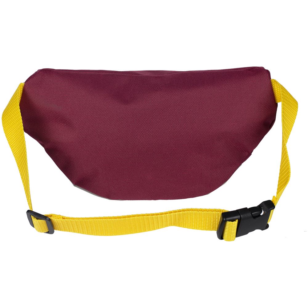 Поясная сумка детская Kiddo, бордовая с серым — изображение 4