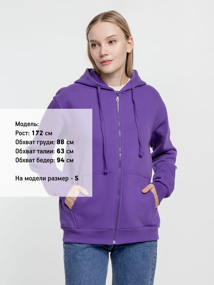 Толстовка на молнии с капюшоном Siverga Heavy 2.0, фиолетовая — изображение 7