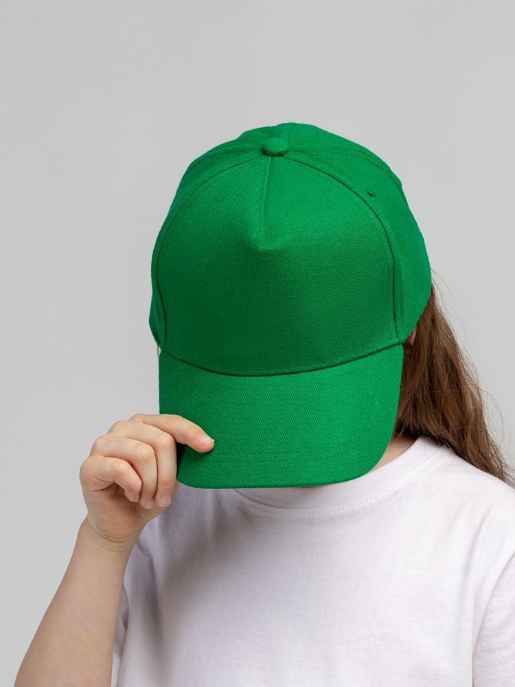 Бейсболка детская Standard Kids, зеленая — изображение 6