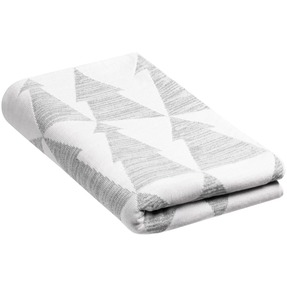 Плед «Танцующий лес», белый с серебром — изображение 6