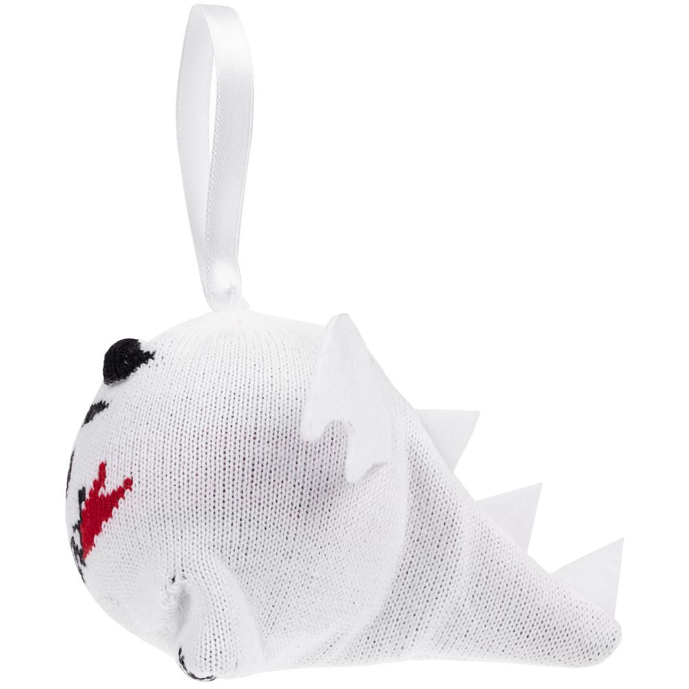 Елочный шар «Дракон», белый — изображение 3