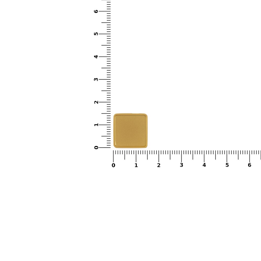 Квадратный шильдик на резинку Epoxi, матовый золотистый — изображение 4