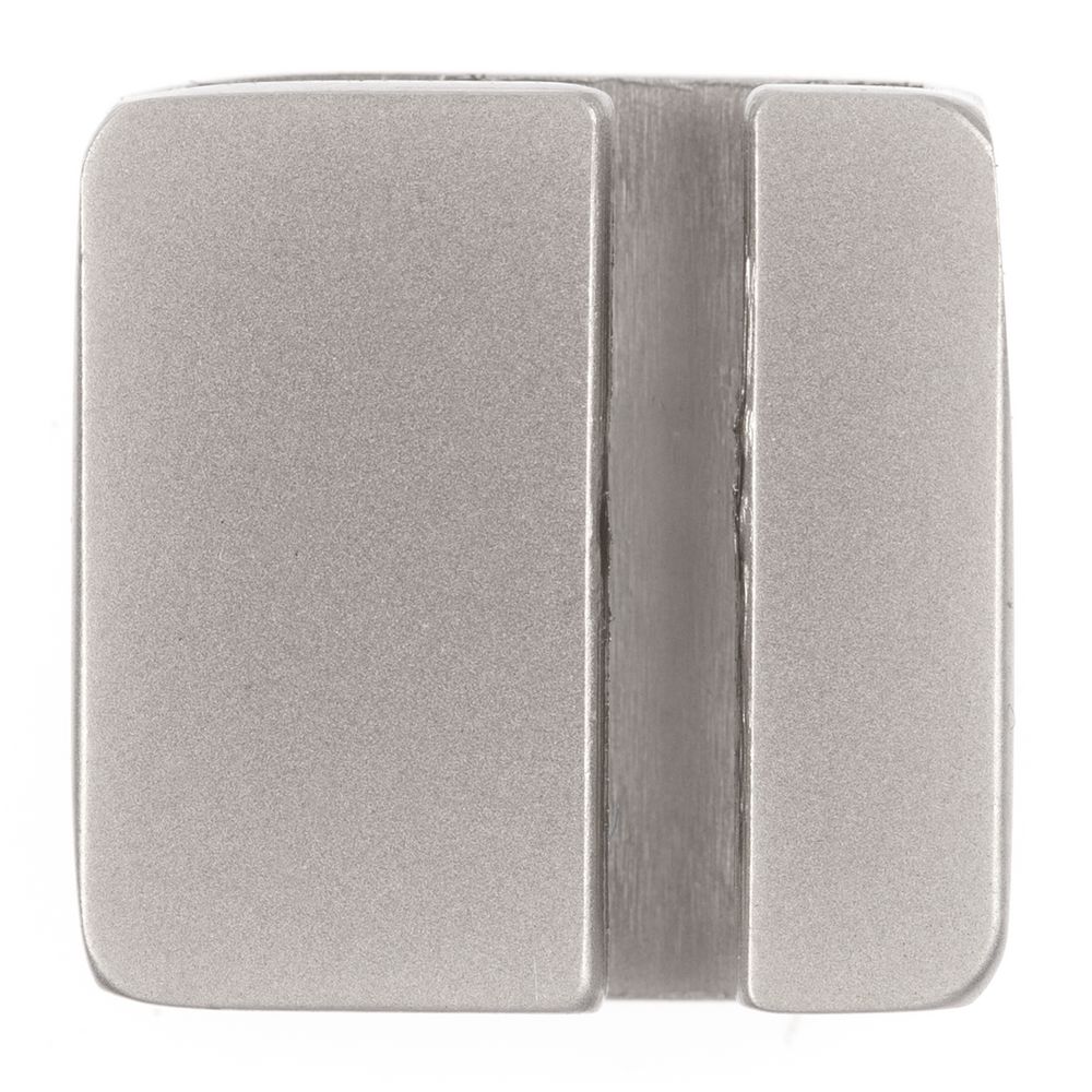 Квадратный шильдик на резинку Epoxi, матовый серебристый — изображение 3