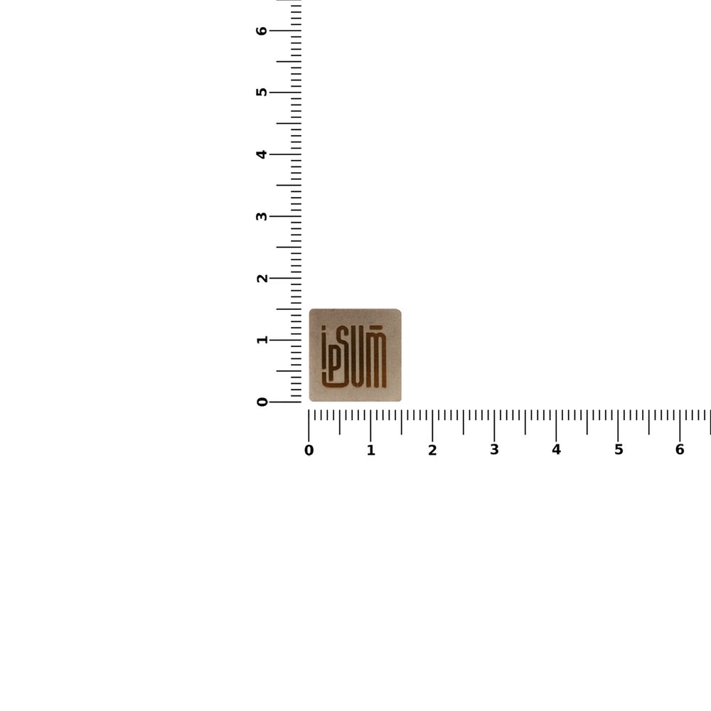 Квадратный шильдик на резинку Direct, матовый серебристый — изображение 4