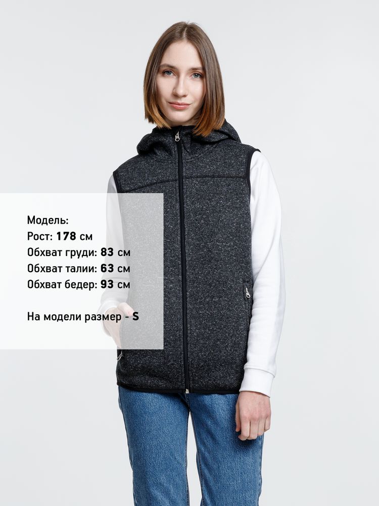 Жилет с капюшоном унисекс Gotland, черный — изображение 7