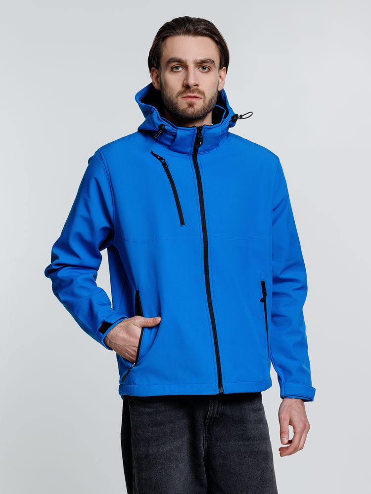 Куртка софтшелл мужская Zagreb, ярко-синяя — изображение 8