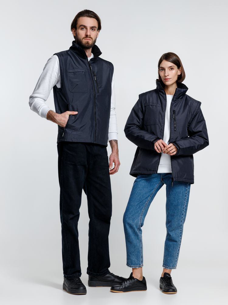 Куртка-трансформер унисекс Astana, темно-синяя — изображение 17