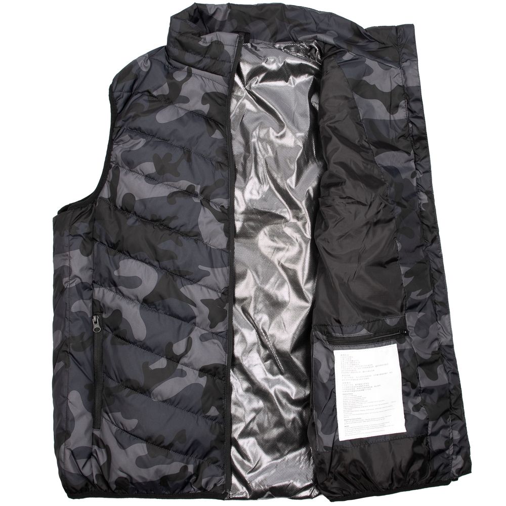 Жилет с подогревом Thermalli Valmorel, серый камуфляж — изображение 4