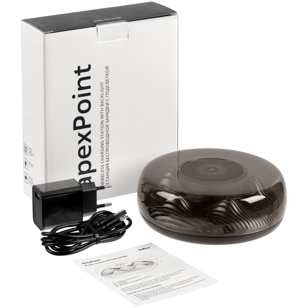 Станция беспроводной зарядки с подсветкой apexPoint ver.2, черная — изображение 7