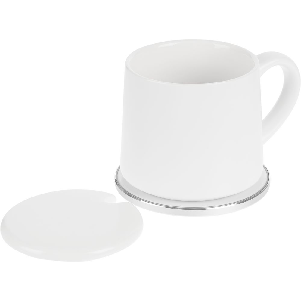 Кружка с подогревом и беспроводной зарядкой dualBase ver. 2.0 Matt, белая — изображение 5