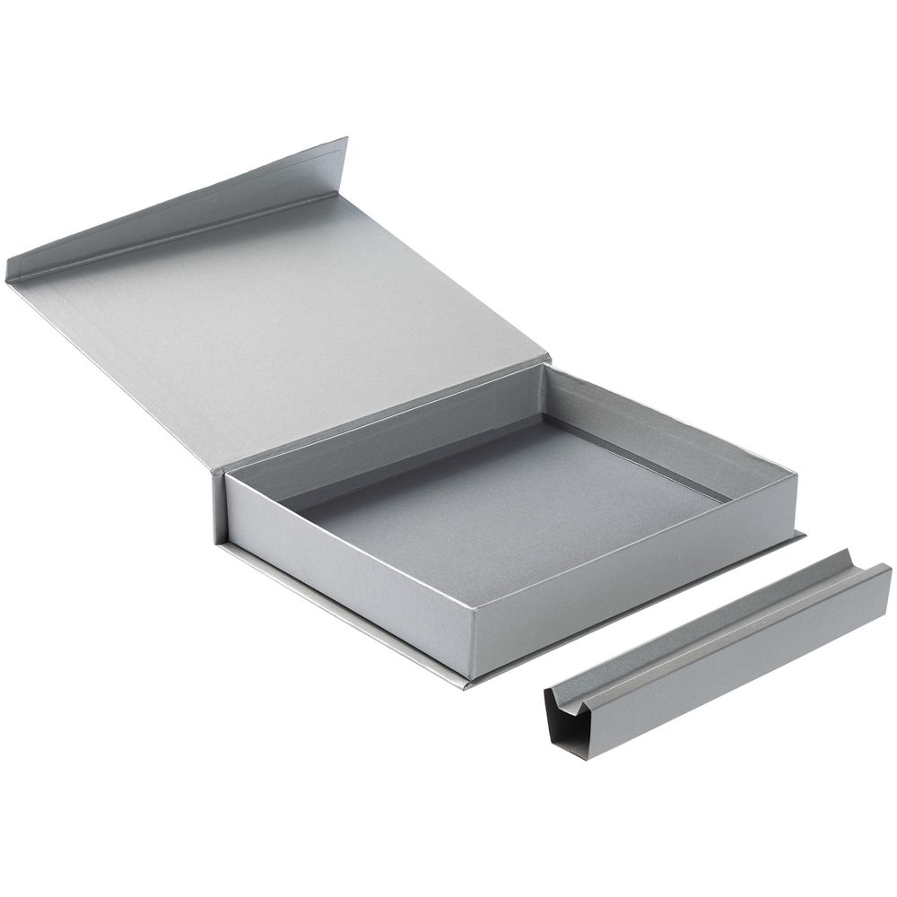 Коробка Duo под ежедневник и ручку, серая — изображение 4