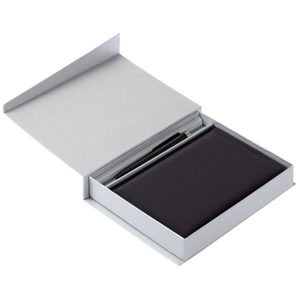 Коробка Duo под ежедневник и ручку, серая — изображение 6