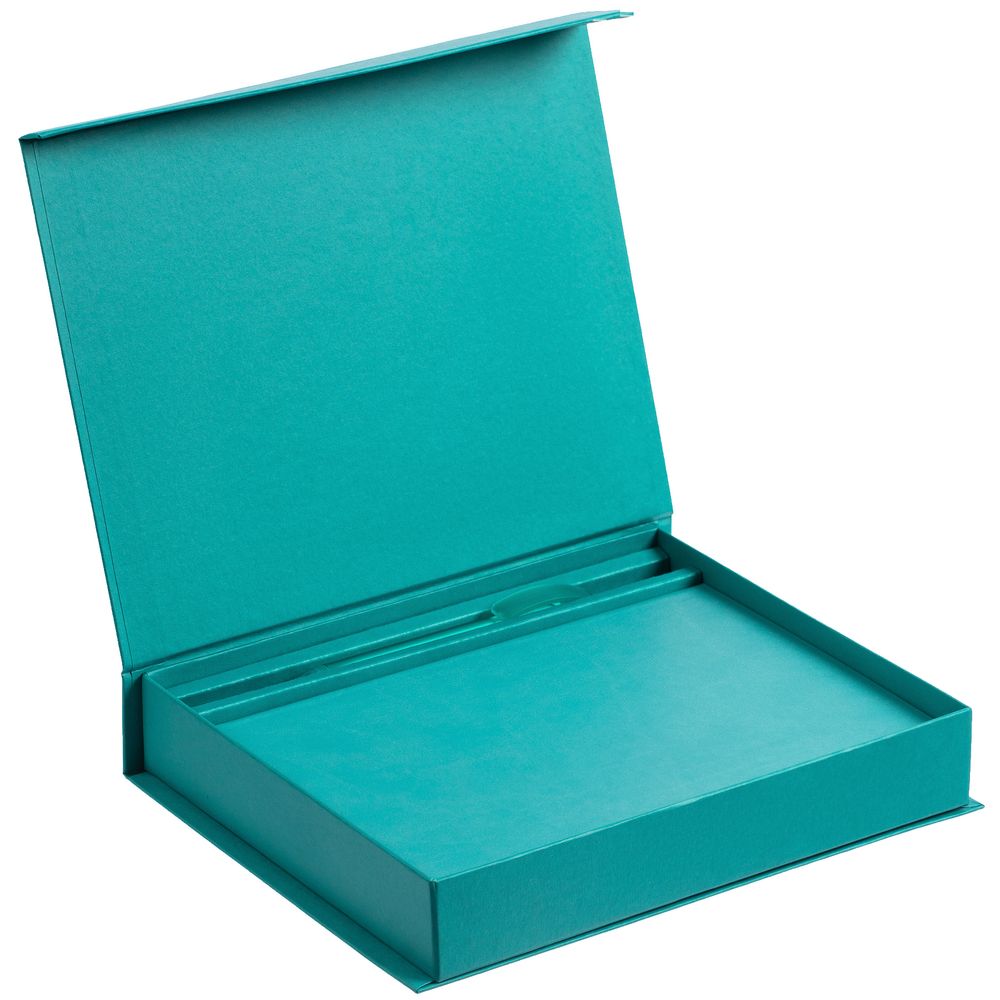 Коробка Duo под ежедневник и ручку, бирюзовая — изображение 5