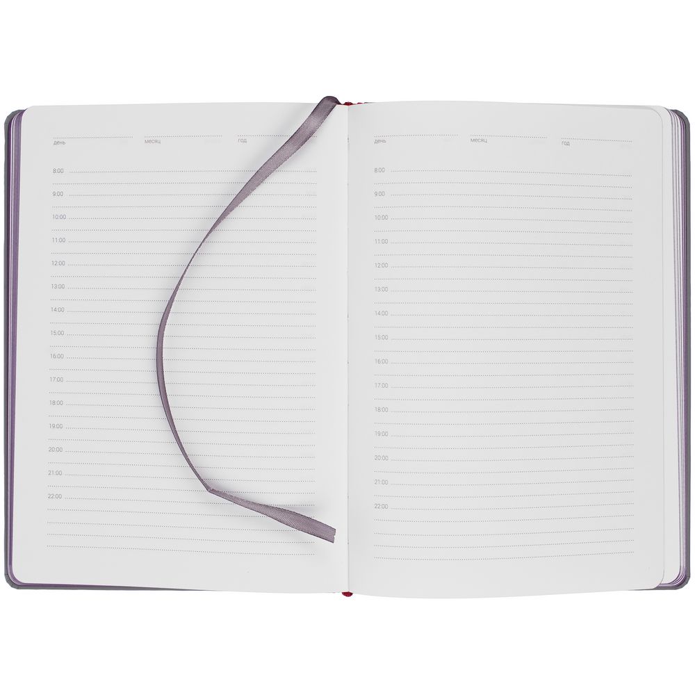 Ежедневник Spain Shall на заказ, недатированный, серый с фиолетовым — изображение 7