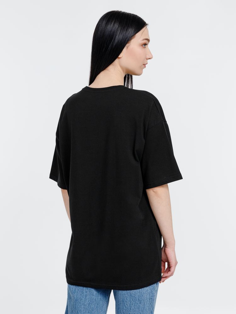 Футболка оверсайз унисекс Big Haul, черная — изображение 11