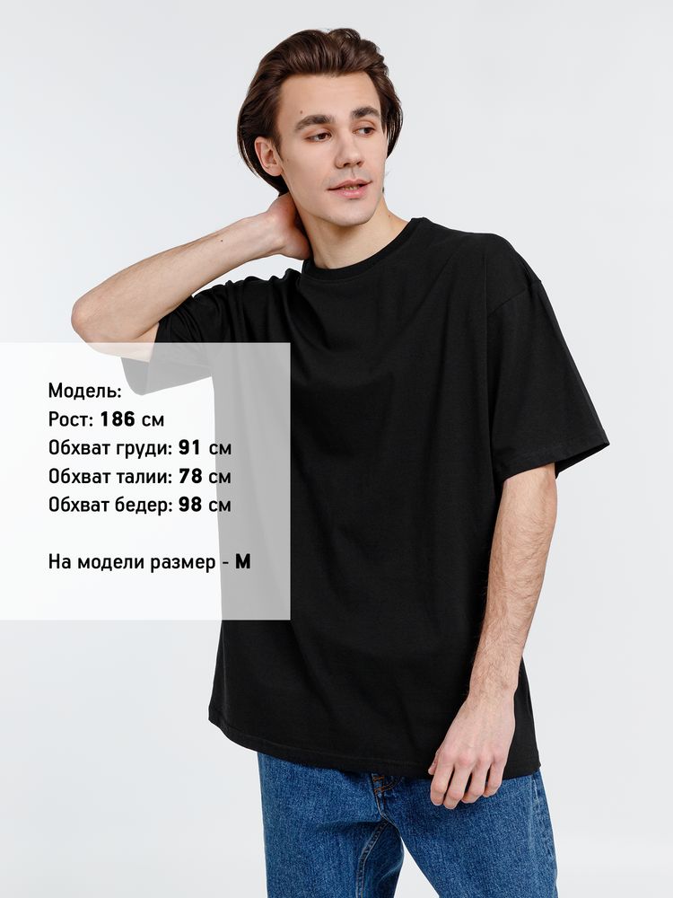 Футболка оверсайз унисекс Big Haul, черная — изображение 6
