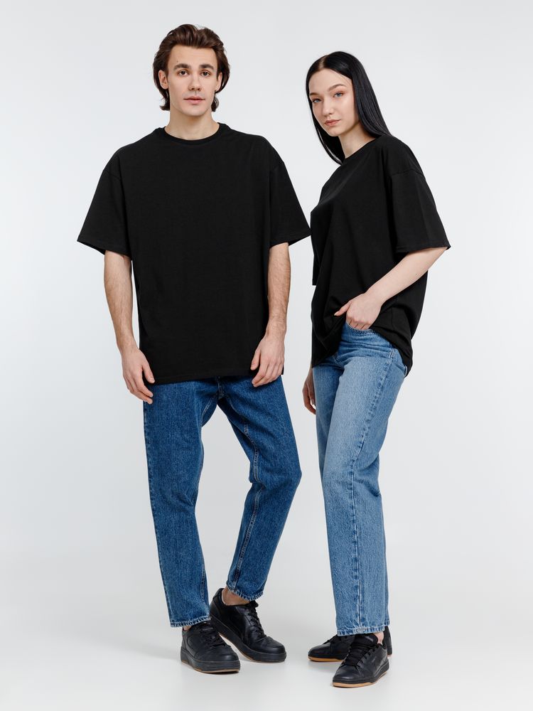 Футболка оверсайз унисекс Big Haul, черная — изображение 13