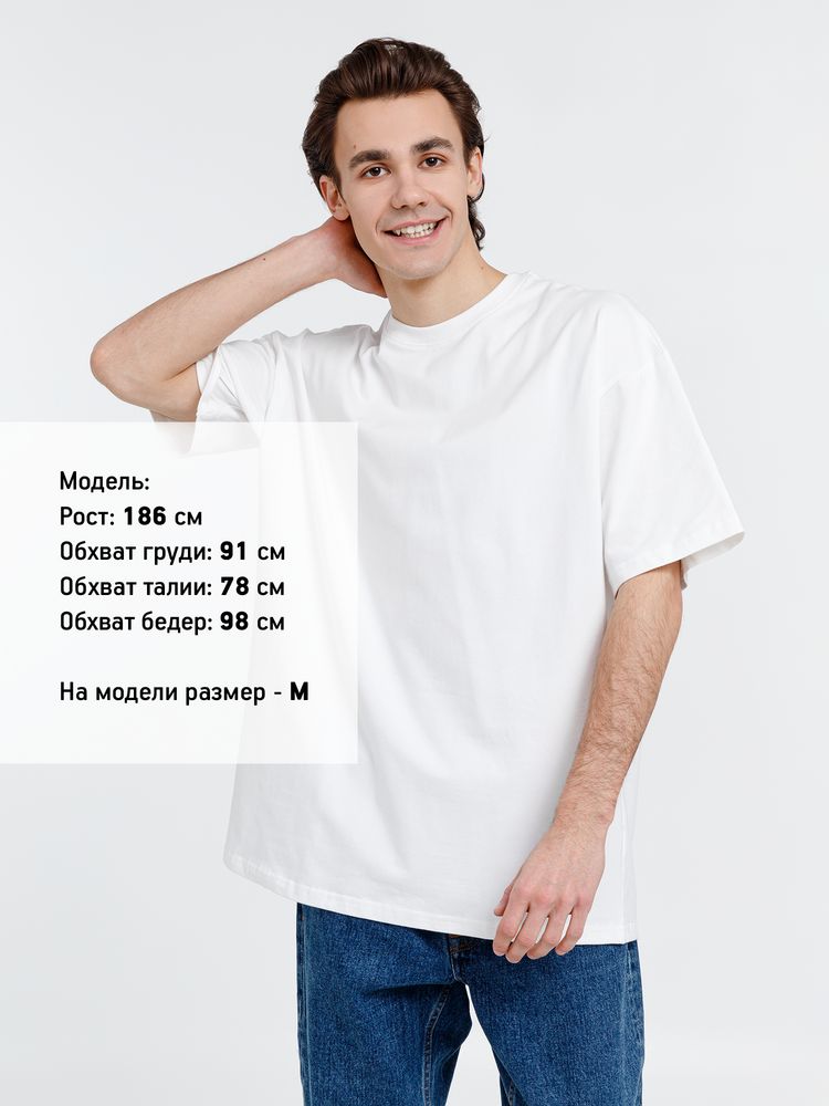 Футболка оверсайз унисекс Big Haul, молочно-белая — изображение 6