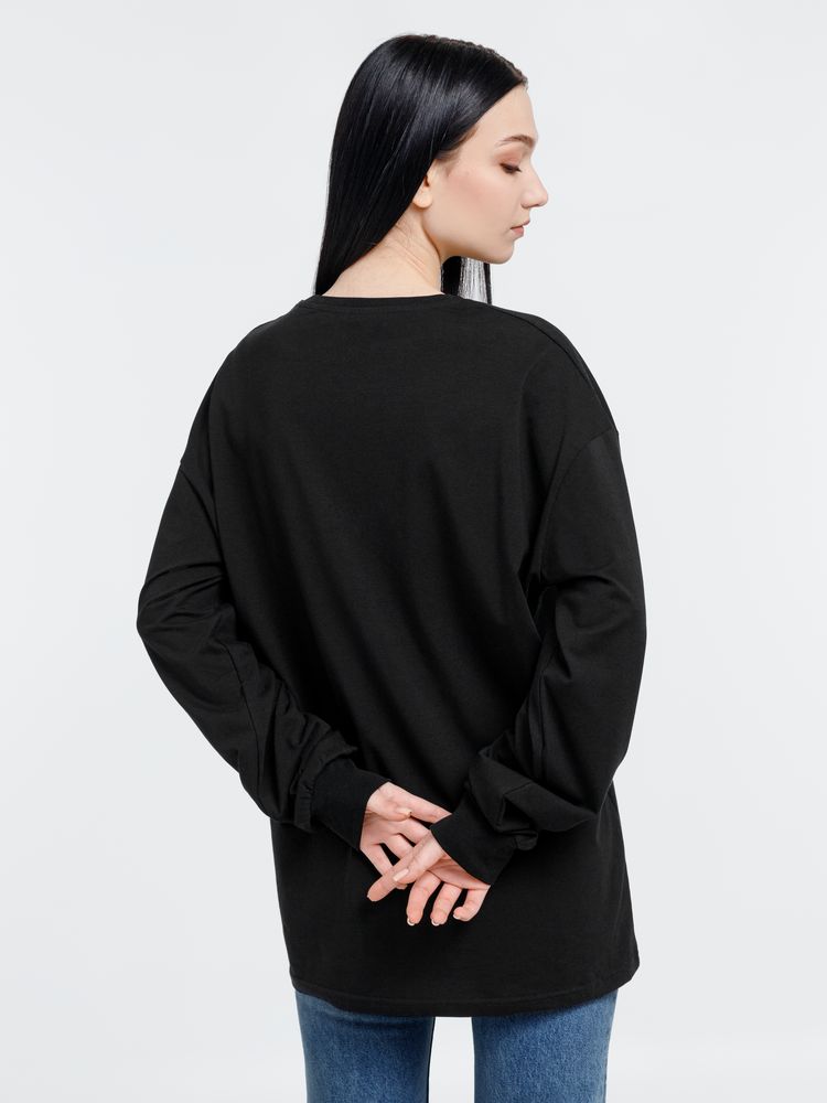 Футболка оверсайз унисекс City Sapiens, черная — изображение 11