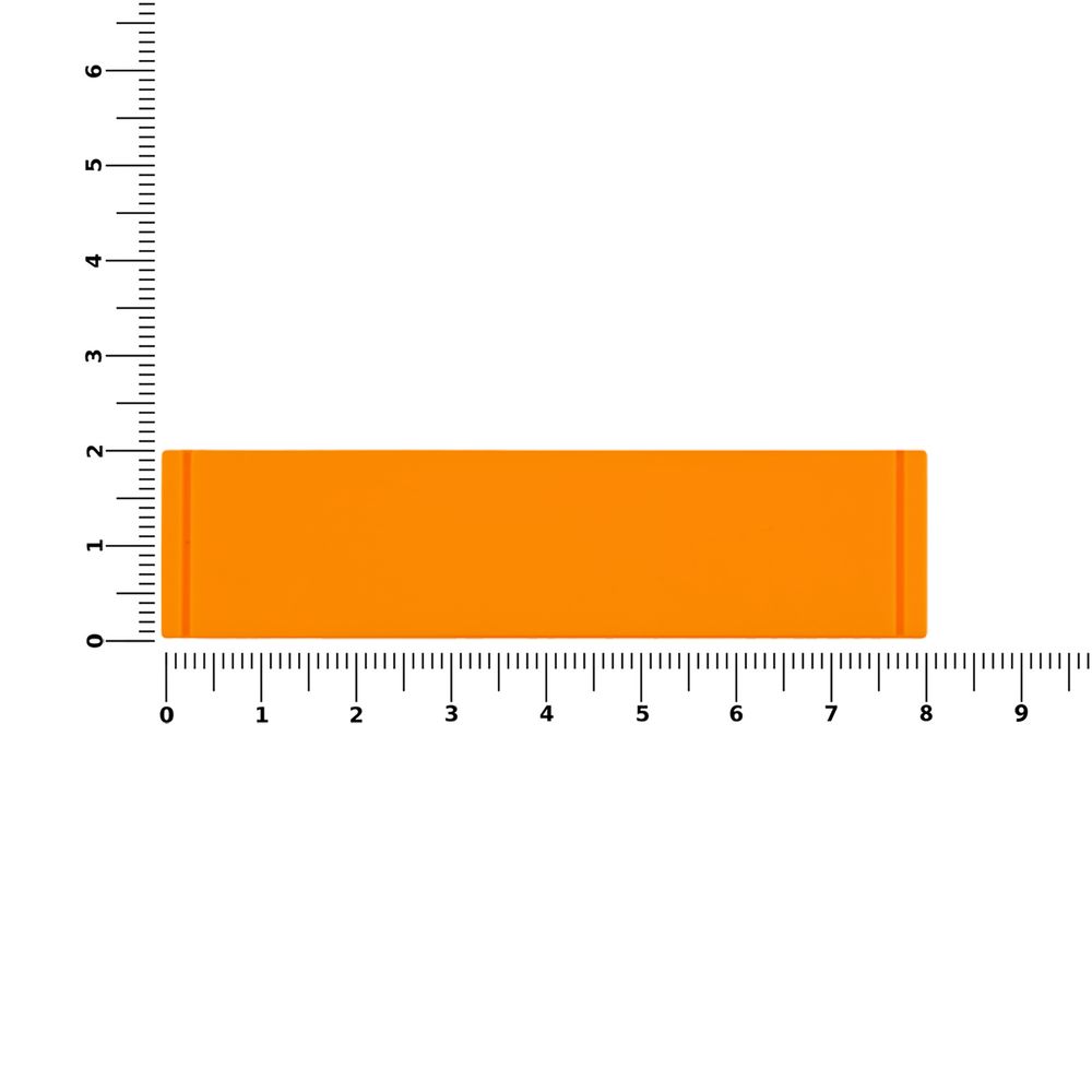 Лейбл из ПВХ Dzeta, S, оранжевый неон — изображение 3