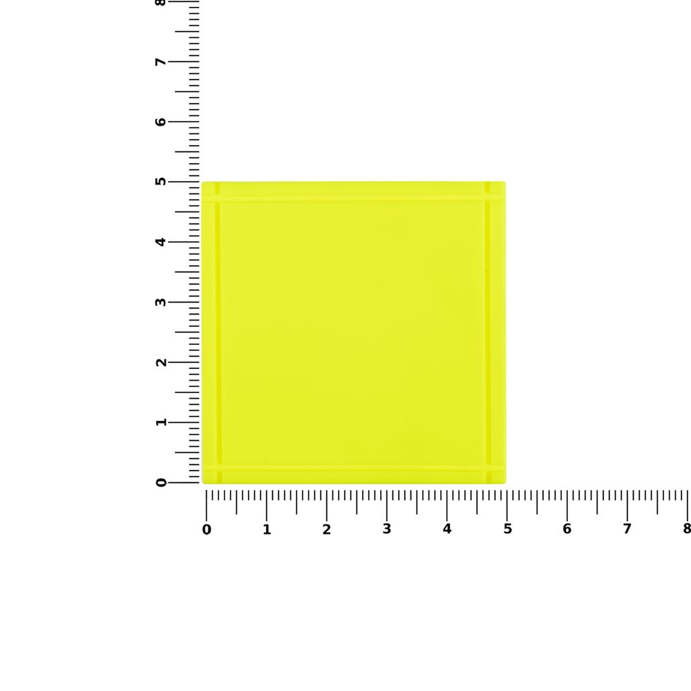Лейбл из ПВХ Dzeta, L, желтый неон — изображение 3